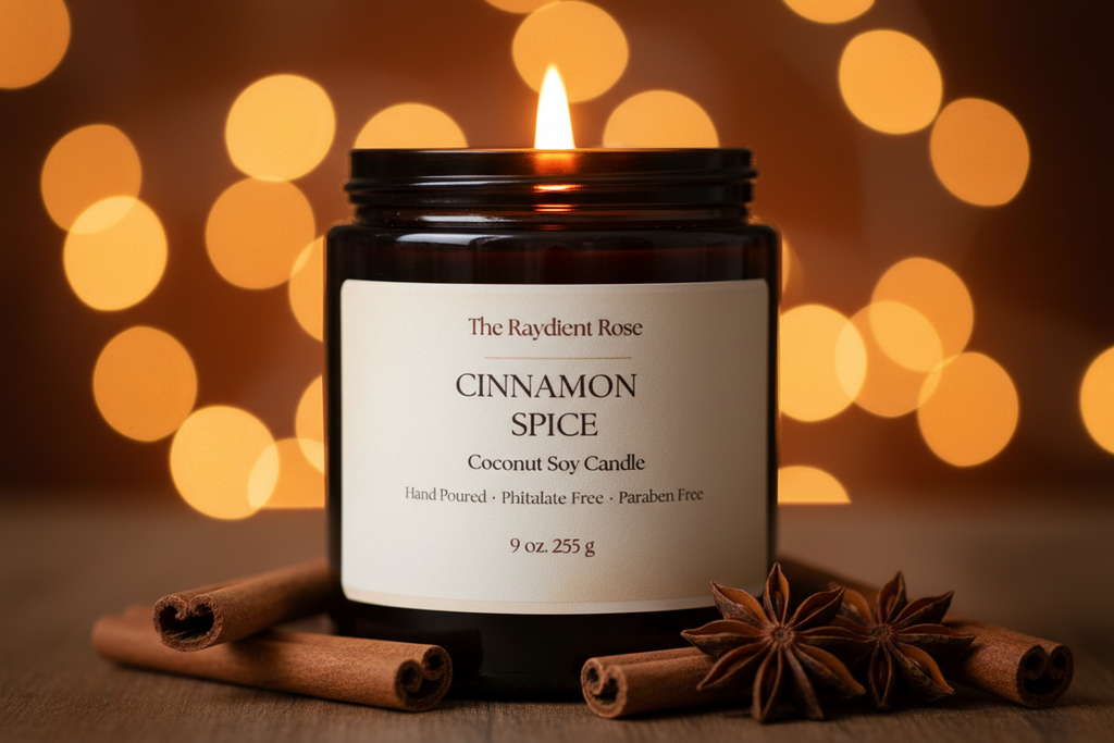 Cinnamon Spice 9oz - Correct Label Close Up