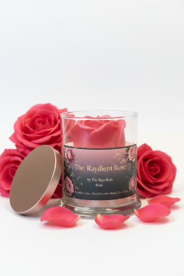 Deep Pink Rose Candle - Professional Shot