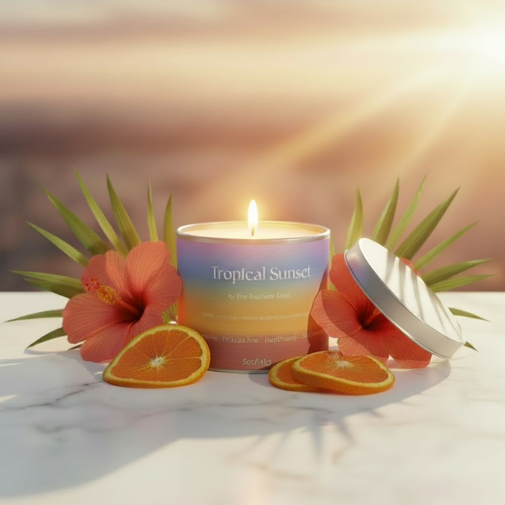 Tropical Sunset Candle - Lit