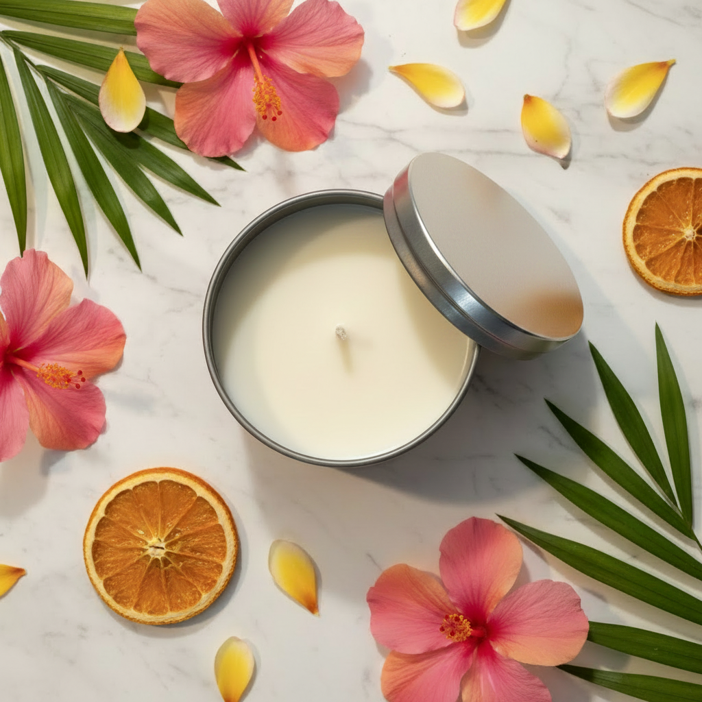 Tropical Sunset Candle - Plain Lid, No Label